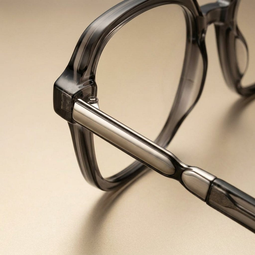DUSK Pilot Blaulichtfilterbrille Aviator — Detail Scharnier